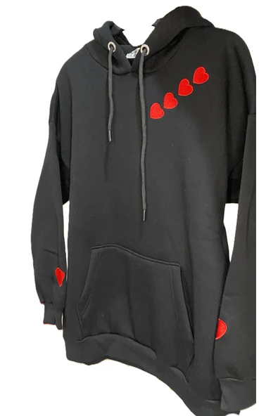 KALPLİ NAKIŞLI SWEATSHIRT ŞARDONLU PREMİUM - Resim 4