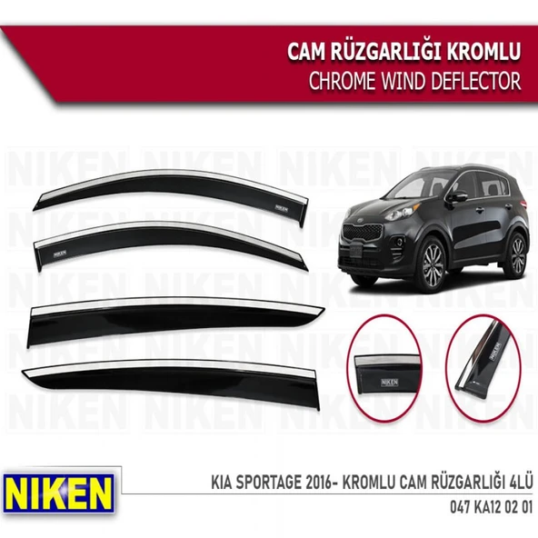CAM RÜZGARLIĞI NİKEN KROMLU KİA SPORTAGE 2016 SONRASI 4LÜ ürün görseli 1