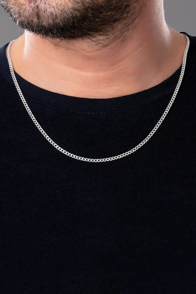 Erkek Ince Gurmet Model Çelik Kolye ürün görseli 1
