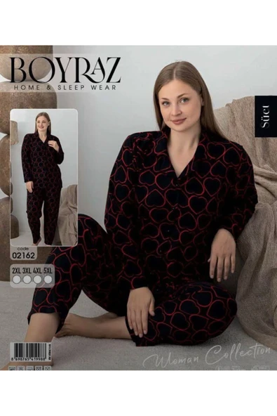 SÜET BATTAL DÜĞMELİ PİJAMA TAKIMI( DAR KALIPTIR 1 BEDEN BÜYÜK TERCİH EDİLEBİLİR) ürün görseli 1