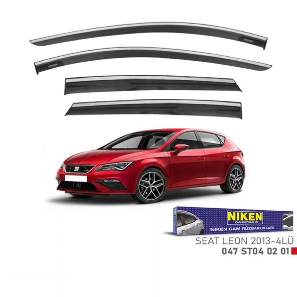 CAM RÜZGARLIĞI NİKEN KROMLU SEAT LEON 2013 SONRASI 4LÜ ürün görseli 1
