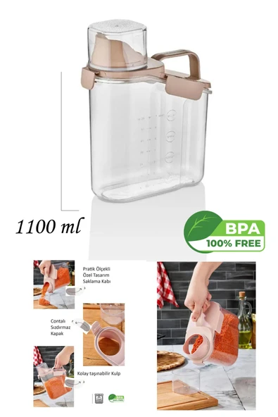 Lüx 1100 ml  Kapaklı Sızdırmaz Erzak Kabı ürün görseli 1