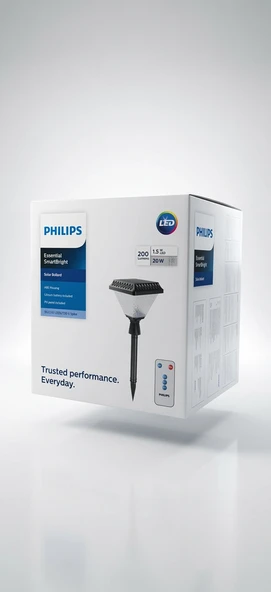 Philips Pro Solar Saplamalı 20 Watt 4000K Günışığı Kumandalı Bahçe Armatürü ürün görseli 1