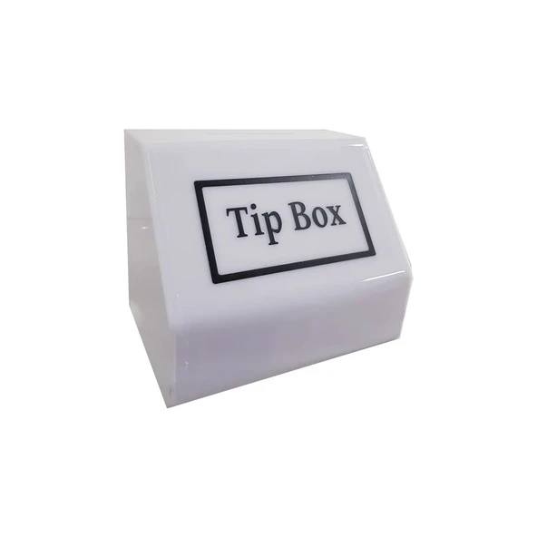 Tipbox - Bahşiş Kutusu Opak Beyaz - 15x10xh12cm ürün görseli 1
