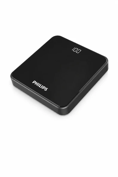 Philips DLP7717NB/00 10000mAh Powerbank 2 USB Çıkışlı LCD Göstergeli Taşınabilir Şarj Cihazı Siyah ürün görseli 1