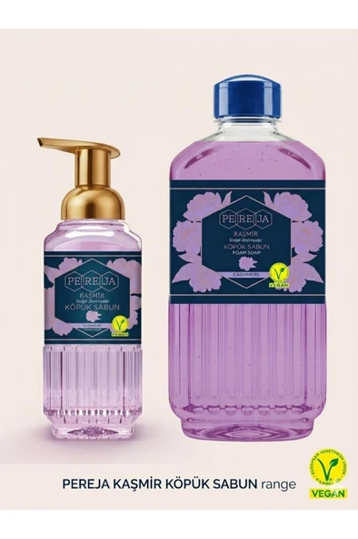 Pereja Kaşmir Doğal Zeytinyağlı Köpük Sabun 1000 ml + 500 ml Avantajlı Paket ürün görseli 1
