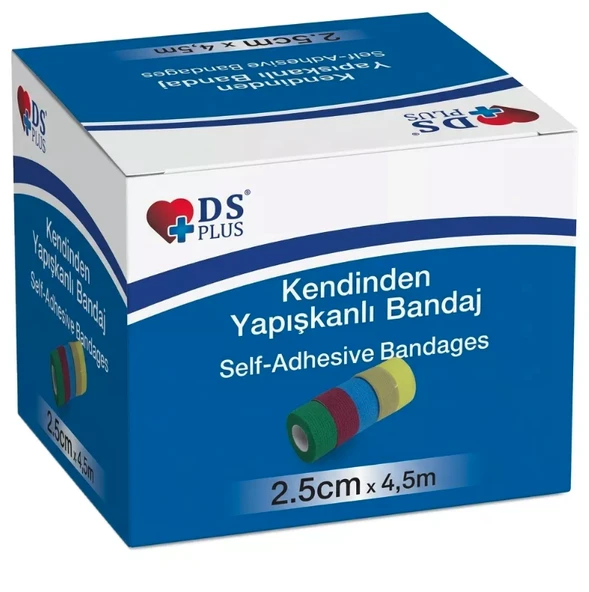 DS Plus Kendinden Yapışkanlı Bandaj 2.5 cm x 4.5 m Ten Rengi ürün görseli 1
