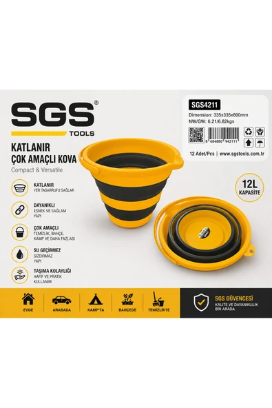 SGS KATLANIR ÇOK AMAÇLI KOVA ürün görseli 1