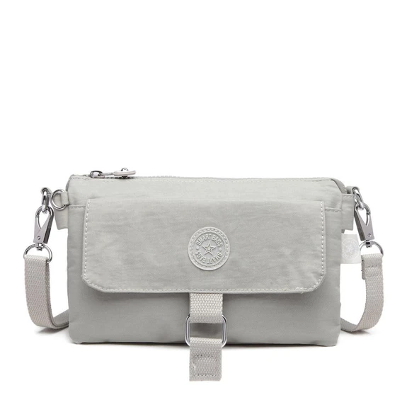 Askılı Kadın Çantası Krinkıl Kumaş Smart Bags 1147 Buz Grisi ürün görseli 1