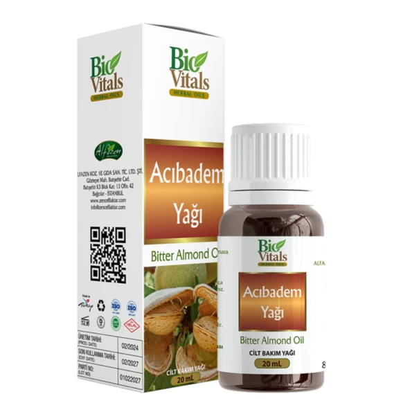Bio Vitals Acı Badem Yağı 20 ml ürün görseli 1