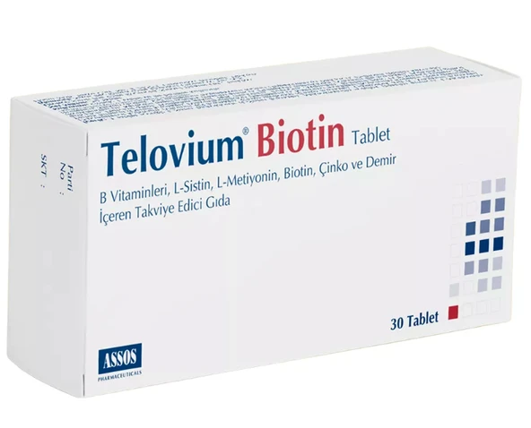 Telovium Biotin 30 Tablet ürün görseli 1