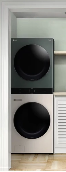 LG W4W8BVKK2HM WashTower 12 Kg Yıkama 10 Kg Kurutma  Ortak Panelli Çamaşır ve Kurutma Makinesi  Bej-Yeşil Renk ürün görseli 1