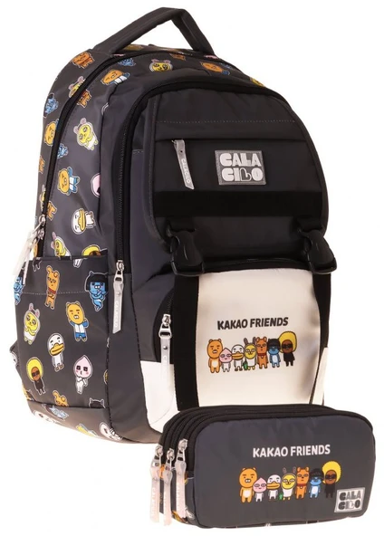 CalaCilo Kakao Friends Erkek Çocuk Kakao Friends Baskılı Okul Sırt Çantası ve Kalemlik Seti - SETCC-C4077C ürün görseli 1