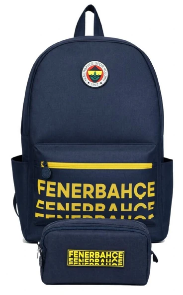 Fenerbahçe İkili Okul Çantası ve Kalemlik Seti Sarı (Fenerbahçe Kabartmalı) Erkek Çocuk - SETFB26733C ürün görseli 1