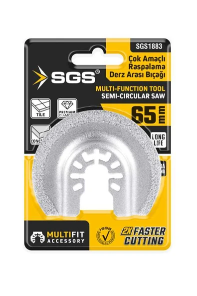 SGS1883 - Multi Tools Çok Amaçlı Raspalama Derz Arası Temizleme Aparatı Elmas Uç 65mm ürün görseli 1