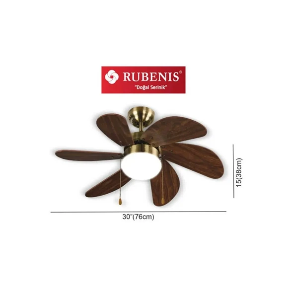 RUBENİS RBT306 BRW Glob Tavan vantilatörü ürün görseli 1