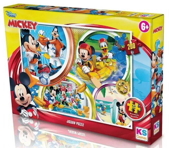 KS Games 200 Parçalık Mickey Mouse Çocuk Puzzle - Erkek Çocuk - MCG113 - 6 Yaş Üzeri ürün görseli 1