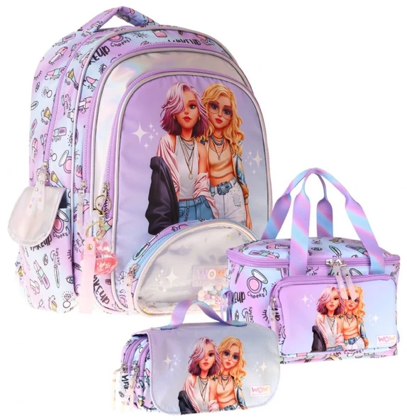 Wow Generation Üçlü İlkokul Okul Çanta Seti - Pembe - Friends Baskılı - Kız Çocuk - SETWG-W6054A ürün görseli 1