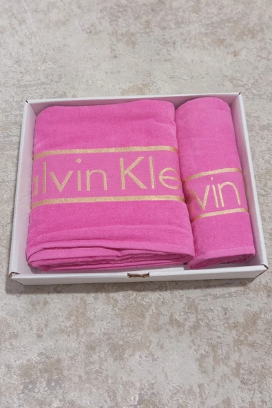 Calvin Klein Orijinal Kutulu 2'li Banyo ve Plaj Havlu Seti (El/Yüz ve Vücut) ürün görseli 1