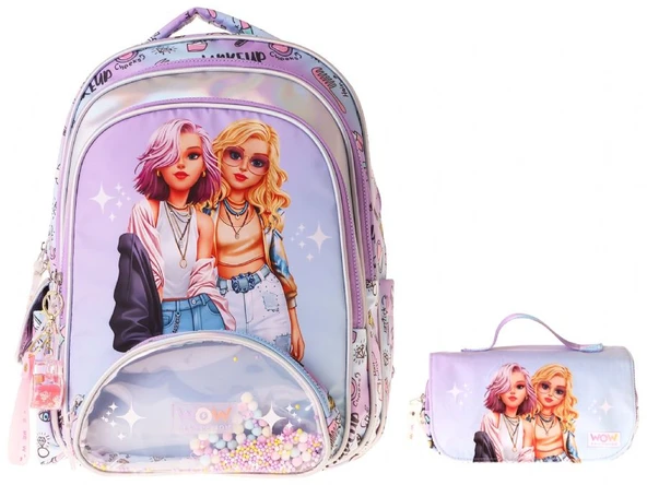 Wow Generation Friends Kız Çocuk (Pembe) İlkokul Okul Çantası ve Kalemlik Seti - SETWG-W6054C ürün görseli 1