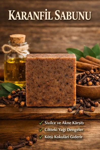 Herbliss Doğal Karanfil Özlü Sabun / Sivilce Ve Akne Karşıtı ürün görseli 1