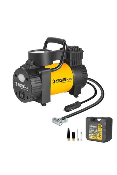 ARAÇ HAVA KOMPRESÖRÜ 12V 100 PSI (BASINÇ GÖSTERGELİ) ürün görseli 1