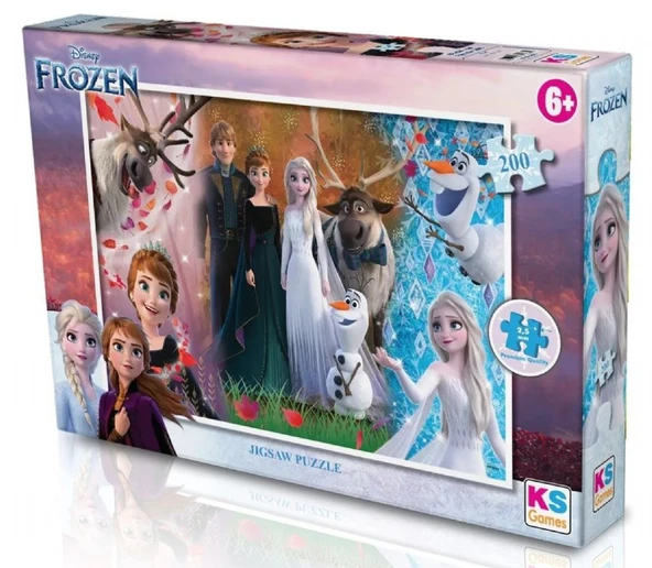 KS Games 200 Parça Disney Frozen Kız Çocuk Puzzle - 6 Yaş Üzeri ürün görseli 1