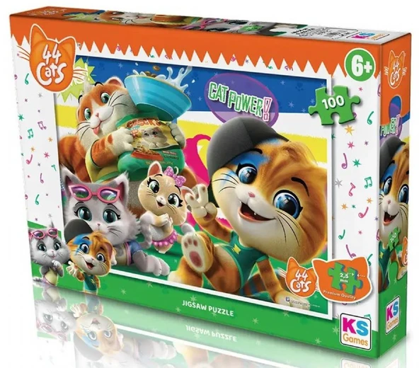 KS Games 100 Parçalık 44 CAT (44 Kedi) Kız Çocuk Puzzle Yapboz - CAT714 ürün görseli 1