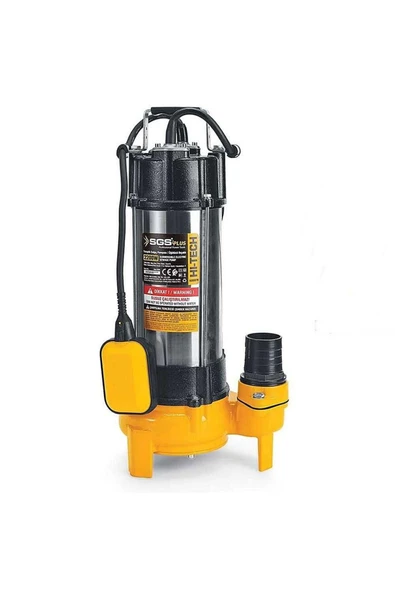 SGS5377 İnox Foseptik Dalgıç Pompa Kirli Su 2200W / 3.0 Hp - Öğütücü Bıçaklı ürün görseli 1