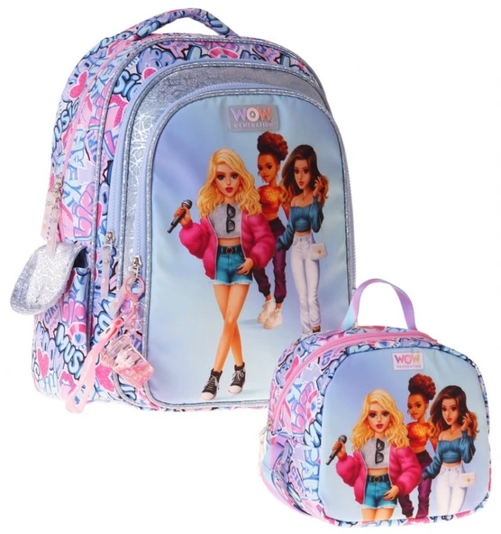 Wow Generation Music İkili Okul Çanta Seti - Lila Music Desenli Kız Çocuk SETWG-W6044B ürün görseli 1