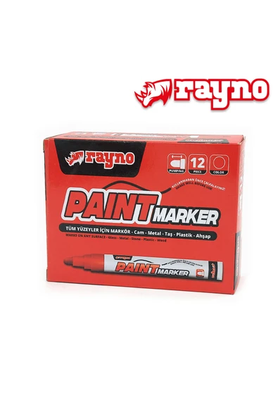 Paint Marker Kalem Kırmızı 12 Li - RYNPMK ürün görseli 1