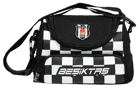 Beşiktaş Lisanslı Erkek Çocuk Beşiktaş Baskılı (Siyah - Beyaz) Okul Beslenme Çantası - 26351 ürün görseli 1