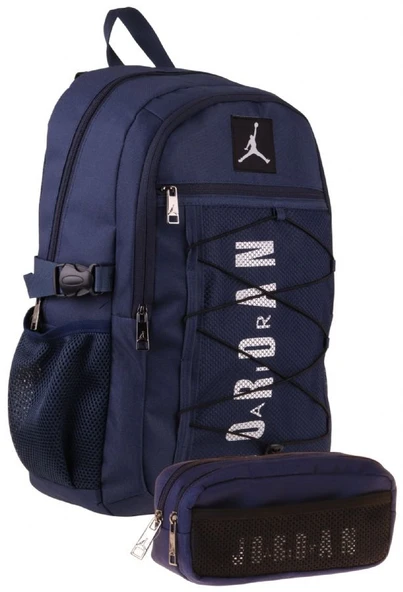 Jordan Air New York Navy Blue Lacivert İkili Sırt Çantası ve Kalemlik Seti - Erkek Çocuk - SETJA-Q3166C ürün görseli 1