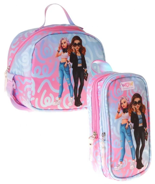 Wow Generation Kız Çocuk Wonderful (Pembe - Turkuaz) Thermo Beslenme Çantası ve Kalemlik Seti - SETWG-W6070 ürün görseli 1