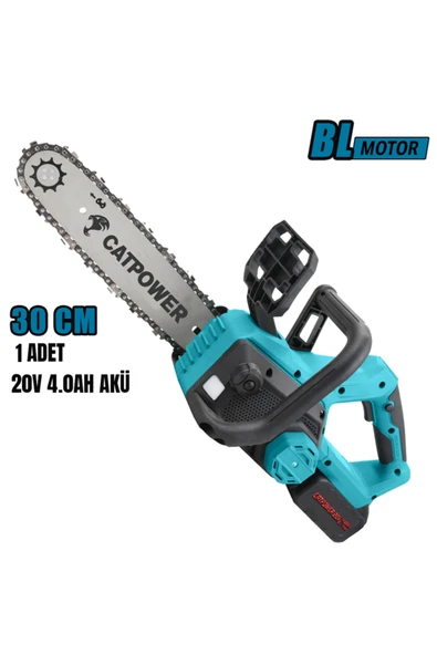 CATPOWER KÖMÜRSÜZ AKÜLÜ AĞAÇ KESME 30CM Li-iON 20V 4.0Ah ürün görseli 1