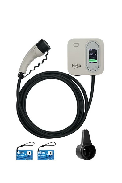 Hims Hims HCDK-22 22 kW Tip 2 Soketli 5 m Kablolu Elektrikli Araç Şarj İstasyonu ürün görseli 1
