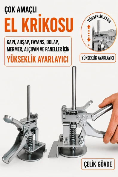 Çok Amaçlı El Krikosu Ahşap, Fayans, Dolap ve Paneller için Yükseklik Ayarlayıcı ürün görseli 1