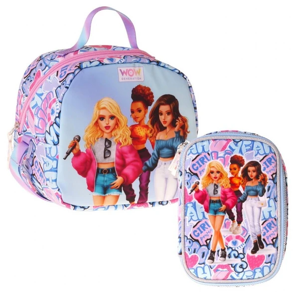 Wow Generation Kız Çocuk Music (Lila) Thermo Beslenme Çantası ve Kalemlik Seti - SETWG-W6045 ürün görseli 1