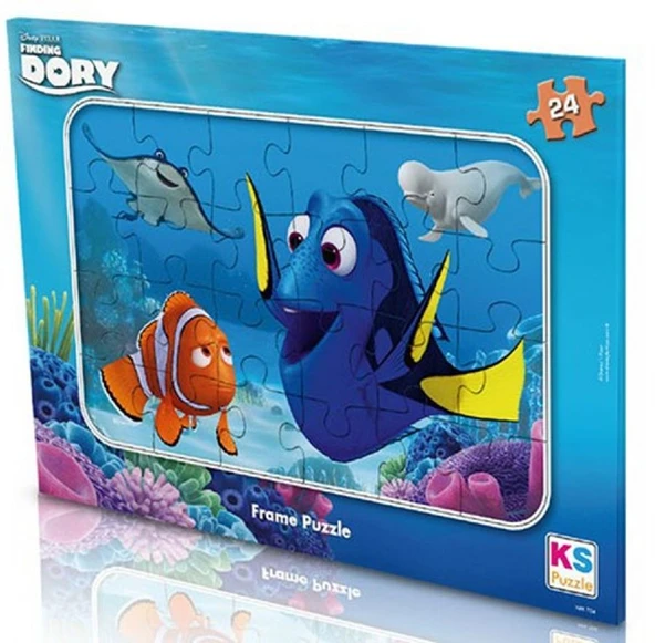 KS Games 24 Parça Kayıp Balık Dori Frame Puzzle - Kız Çocuk - 3 Yaş Üzeri - DR704 ürün görseli 1