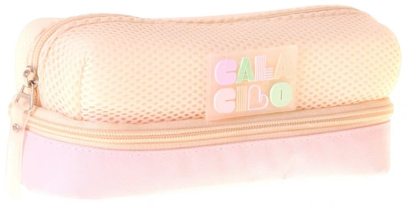 CalaCilo K-Pop Pink Kız Çocuk Pembe Renkli İki Gözlü İlkokul Kalem Çantası (Kalemlik) - C4109 ürün görseli 1