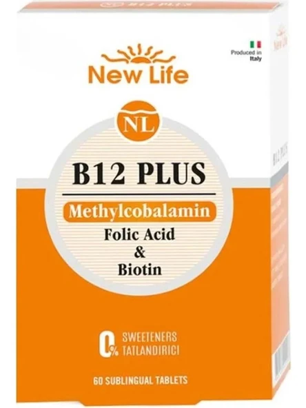 New Life B12 Plus Methylcobolamin 60 Dilaltı Tablet ürün görseli 1