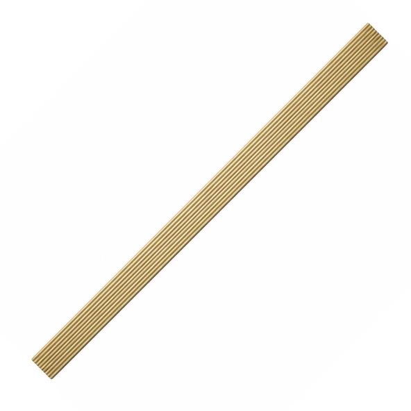 Özen (1 Adet) Mat Sarı Renk Çizgili Çekmece Kulp 1184 mm Modern Uzun Dolap Mobilya Kulbu Soft Altın ürün görseli 1
