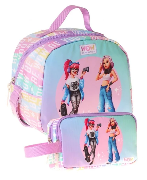 Wow Generation Kız Çocuk Be You (Yeşil - Mor) Thermo Beslenme Çantası ve Kalemlik Seti - SETWG-W6086 ürün görseli 1