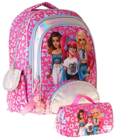 Wow Generation Girl Friends Kız Çocuk (Kırmızı) İlkokul Okul Çantası ve Kalemlik Seti - SETWG-W6059C ürün görseli 1