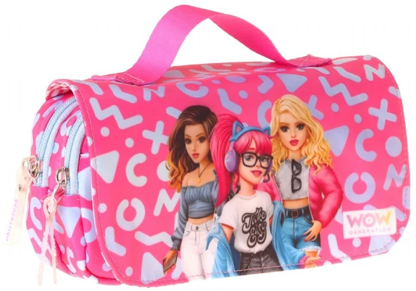 Wow Generation Taşıma Askılı Kız Çocuk Girl Friends Baskılı Şık Kalem Çantası (Kırmızı) - W6061 ürün görseli 1