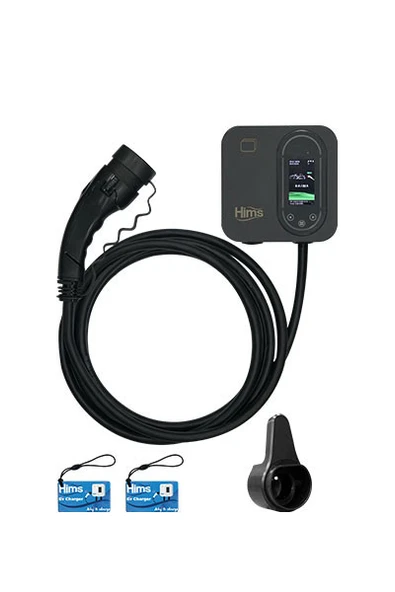 Hims Hims HCDK-22 22 kW Tip 2 Soketli 5 m Kablolu Elektrikli Araç Şarj İstasyonu ürün görseli 1