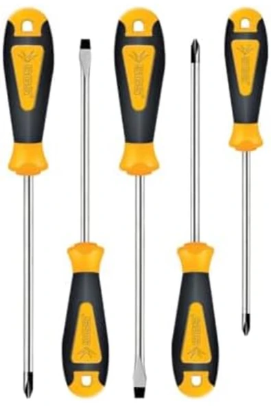 SGS Soft Series Tornavida Seti, Chrome Vanadium, 5 Parça, Cr-V, Sarı Siyah, Model SGS1645 116 ürün görseli 1
