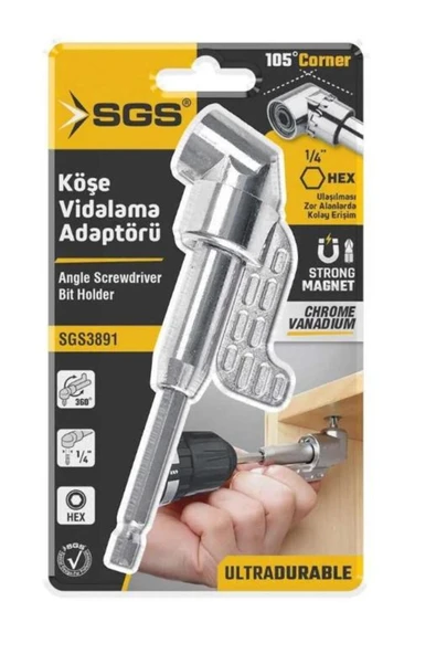 KÖŞE VİDALAMA ADAPTÖRÜ UZUN - Resim 3