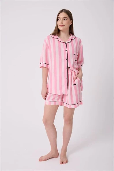 L'ESPADON Modal Kısa Kollu Pijama Takımı ürün görseli 1