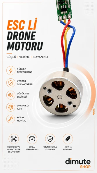 ESC Li Drone Motoru Fırçasız Yüksek Performanslı RC Drone Yedek Motoru ürün görseli 1